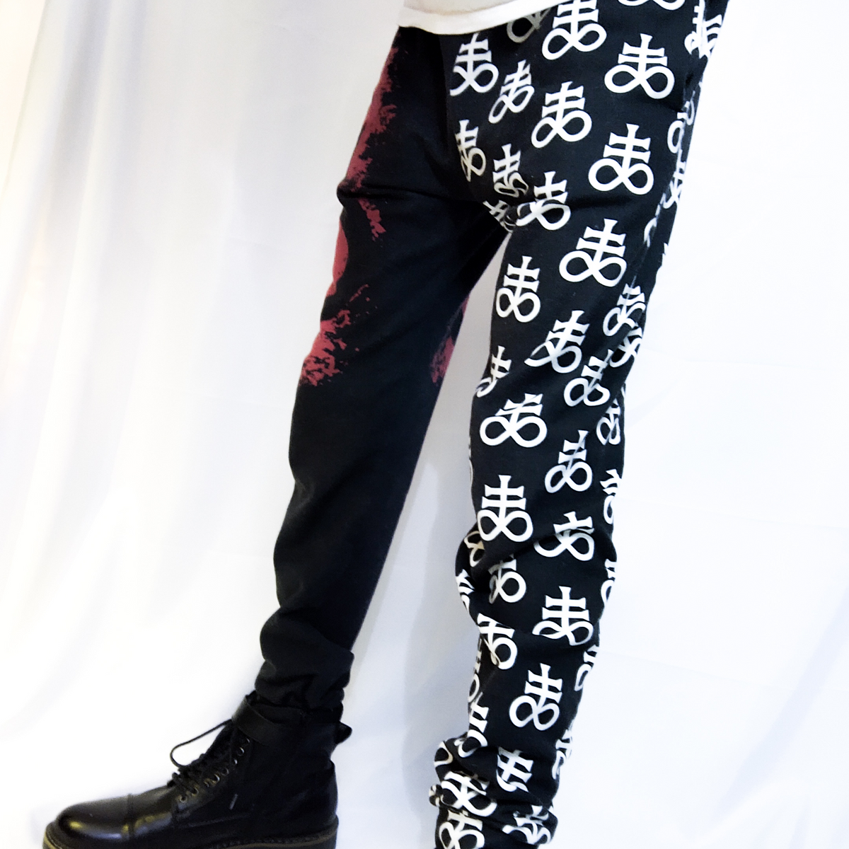 Leviathan cross split occult graphic, Women's Joggers
